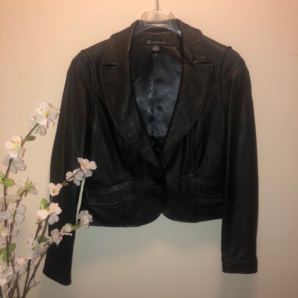 INC Genuine Leather Jacket - Picture 2 of 3